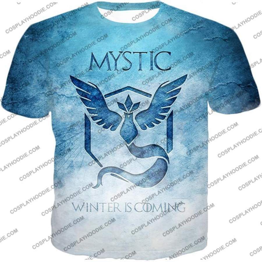 Pokemon Articuno Mystic Pokemon Winter is Coming Promo Blue T-Shirt PKM069