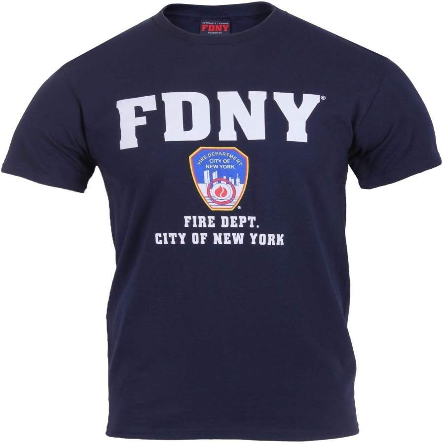 Fdny Fire Department City Of New York Navy Blue T Shirt Mens Funny Tee Shirt Hip Hop T-Shirt Cycling Cotton Tees Tops