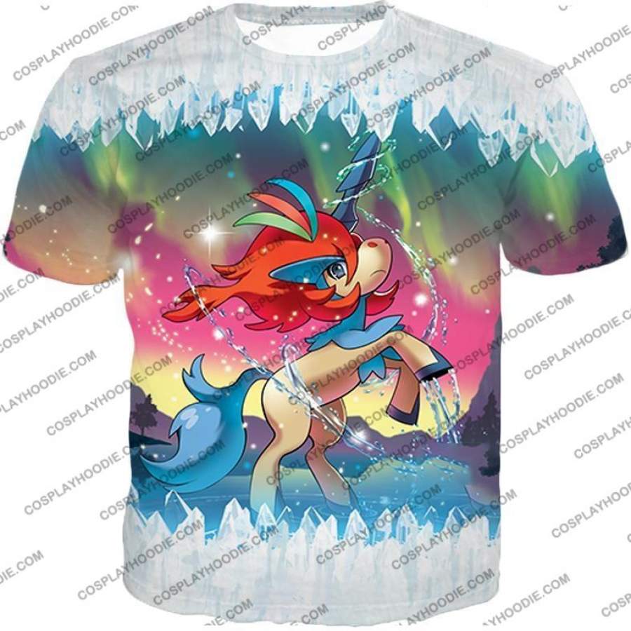 Pokemon Amazing Water Fighting Type Pokemon Keldeo Resolute Form Cool T-Shirt PKM083