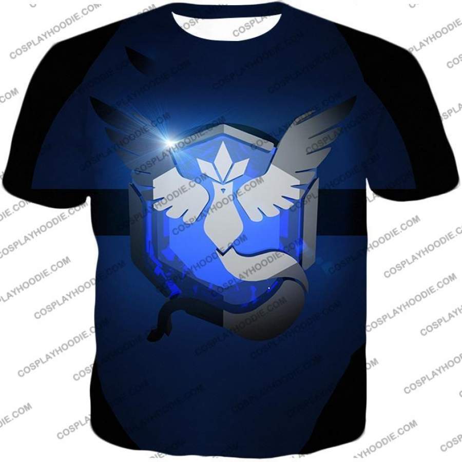 Pokemon Articuno Mystic Legendary Pokemon Logo Amazing Black T-Shirt PKM072