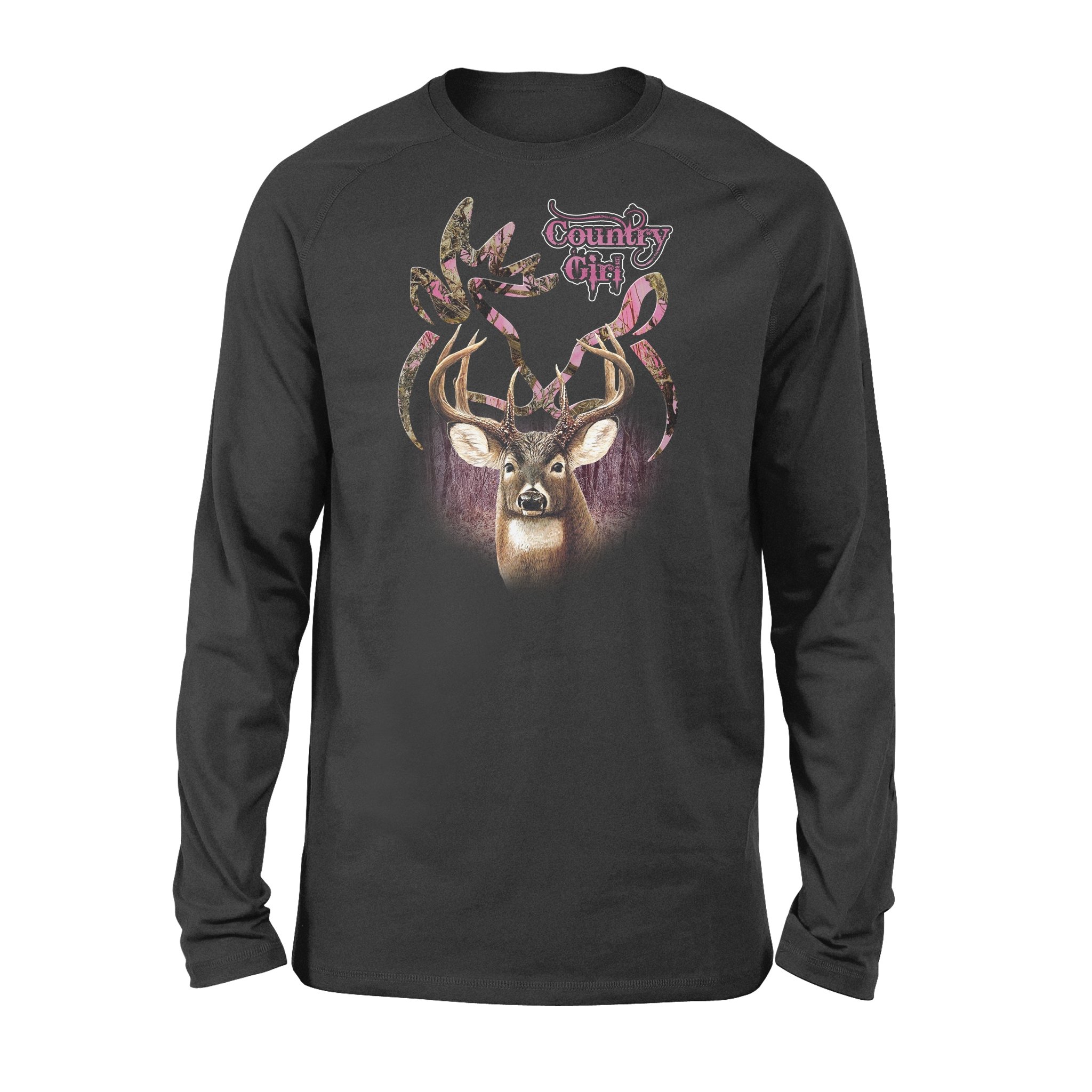 Country Girl Deer Hunting Pink Muddy Girl Camo Hunting Shirt Nqsd207 – Standard Long Sleeve