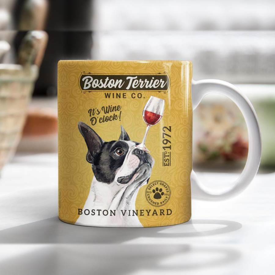 Boston Terrier Dog Wine Company Mug FB0501 85O36