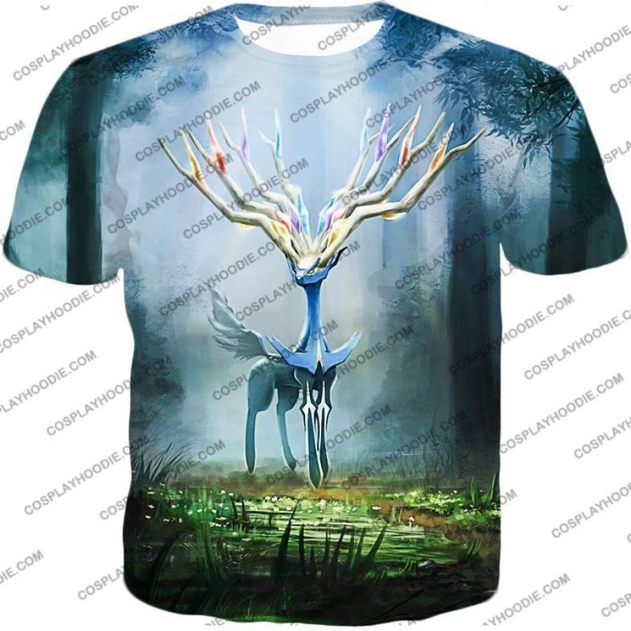 Pokemon Very Cool Fairy Type Pokemon Xerneas Awesome Anime Graphic T-Shirt PKM142