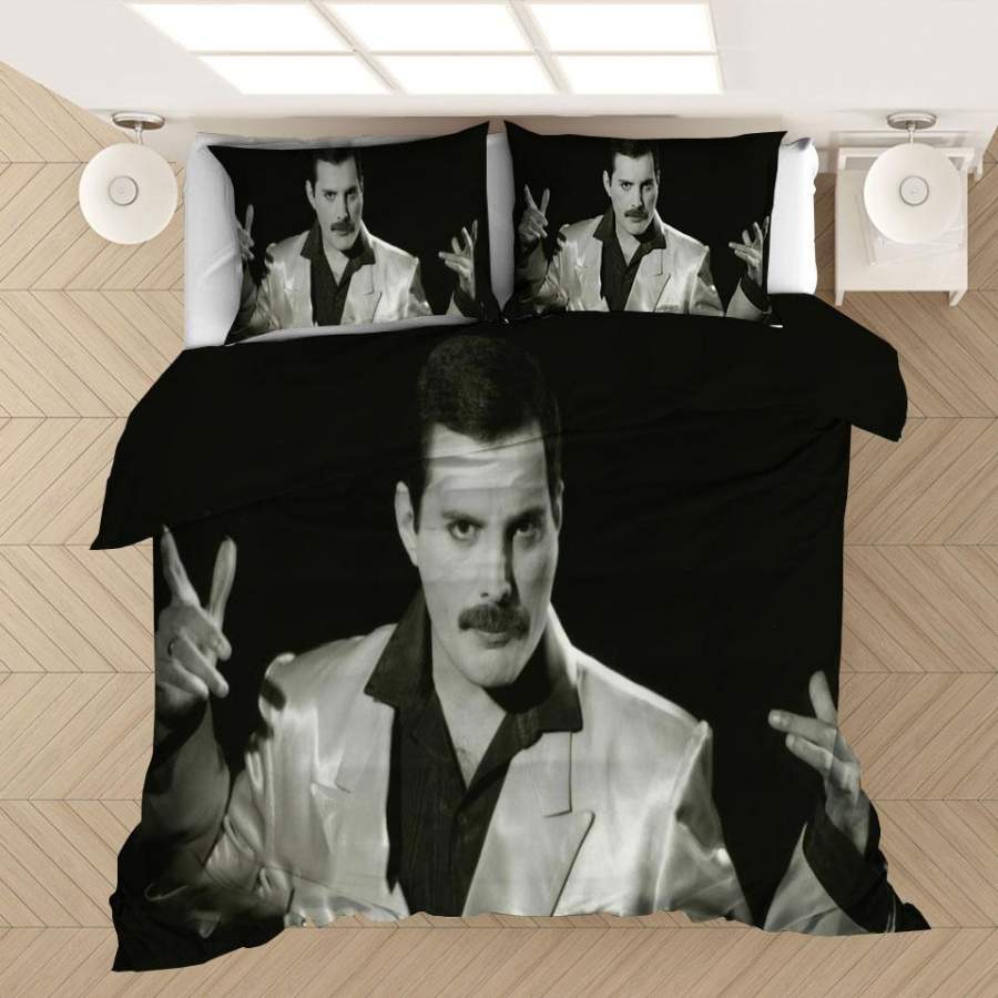 Freddie Mercury The Queen Band #2 Duvet Cover Quilt Cover Pillowcase Bedding Set Bed Linen Home Bedroom Decor