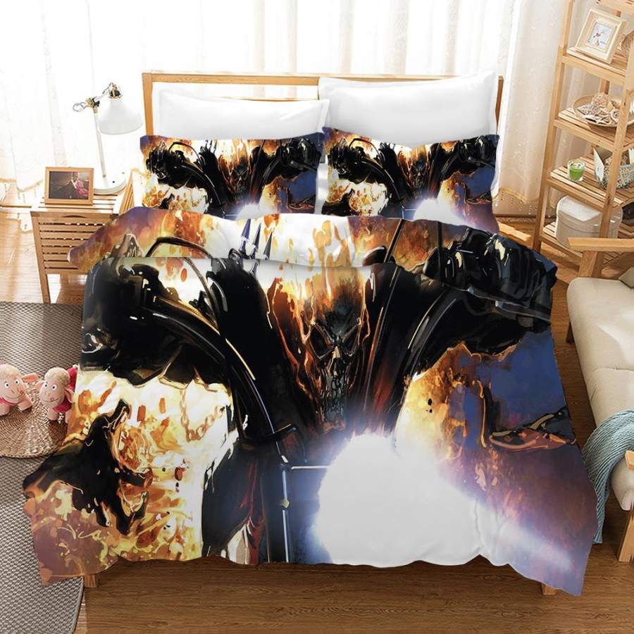 Ghost Rider #2 Duvet Cover Quilt Cover Pillowcase Bedding Set Bed Linen Home Bedroom Decor