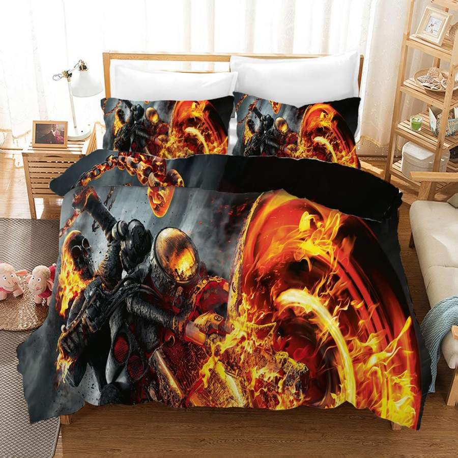 Ghost Rider #4 Duvet Cover Quilt Cover Pillowcase Bedding Set Bed Linen Home Bedroom Decor