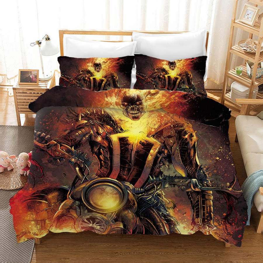 Ghost Rider #7 Duvet Cover Quilt Cover Pillowcase Bedding Set Bed Linen Home Bedroom Decor