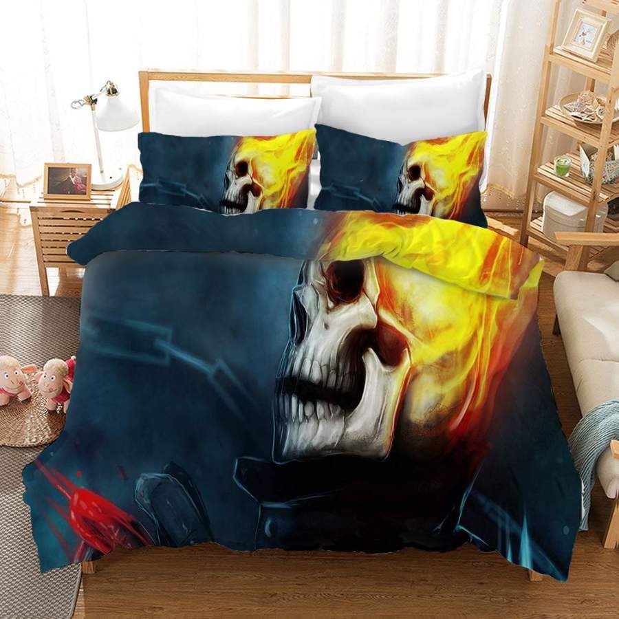 Ghost Rider #8 Duvet Cover Quilt Cover Pillowcase Bedding Set Bed Linen Home Bedroom Decor