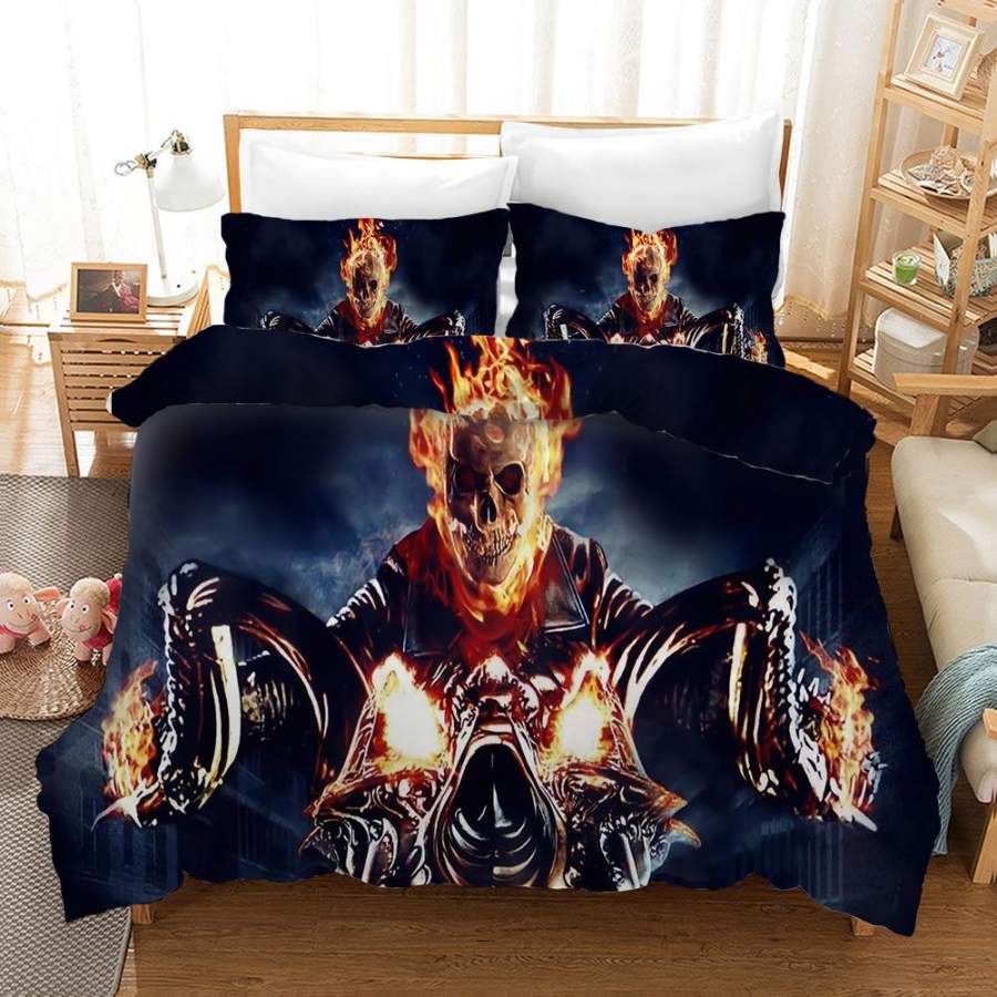 Ghost Rider #9 Duvet Cover Quilt Cover Pillowcase Bedding Set Bed Linen Home Bedroom Decor