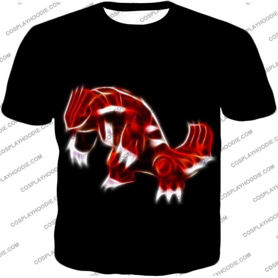 Pokemon Cool Legendary Continental Pokemon Groudon Awesome Black T-Shirt PKM129