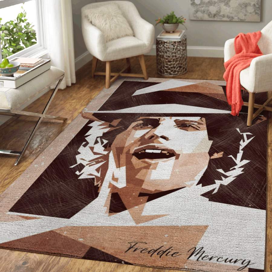 Freddie Mercury Queen Bohemian Rhapsody Area Rug