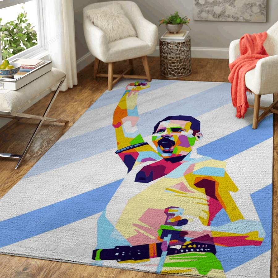 Freddie Mercury Live Aids – Legendary Music Art For Fans Area Rug Living Room Carpet Floor Decor