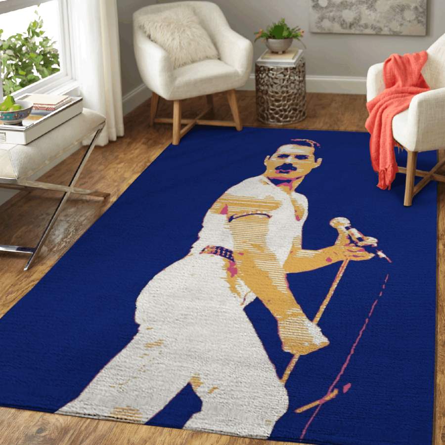 Freddie Mercury Minimalist Area Rug