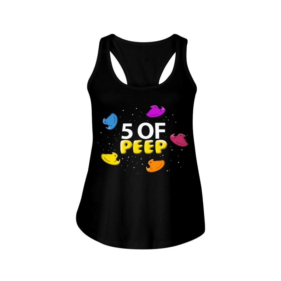 Five Of Peep Simple Funny Special Custom Design Ladies Flowy Tank