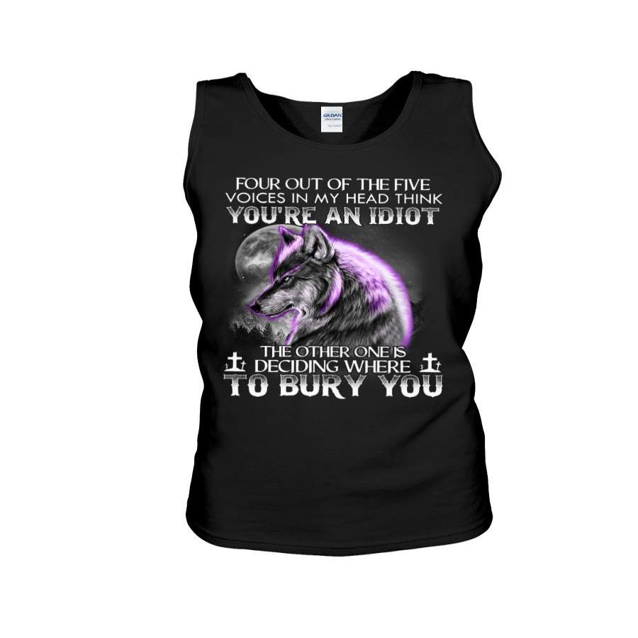 Four Out Of The Five Voices In My Head Think You’re An Idiot Trending Unisex Tank Top