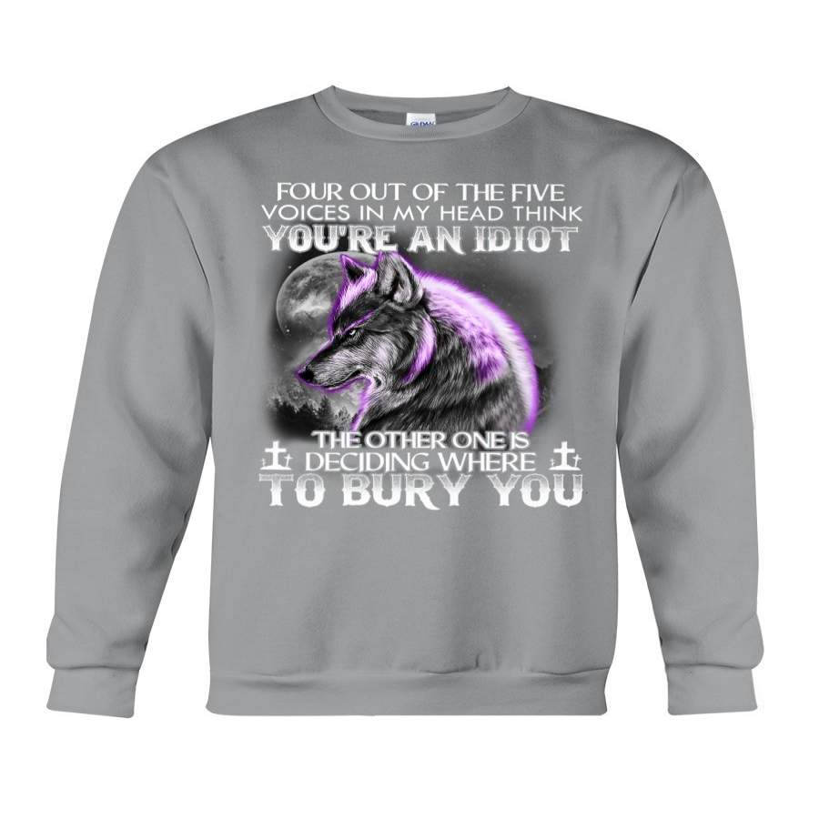 Four Out Of The Five Voices In My Head Think You’re An Idiot Trending Sweatshirt