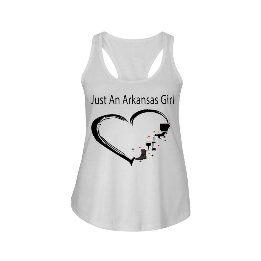 Arkansas Girl Big Heart With Wine And Horse Ladies Flowy Tank