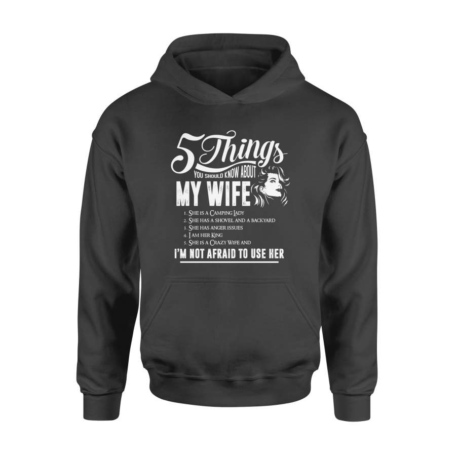 Five Things You Should Know About My Wife Funny Gifts For Wife Husband Couple Gifts Hoodie