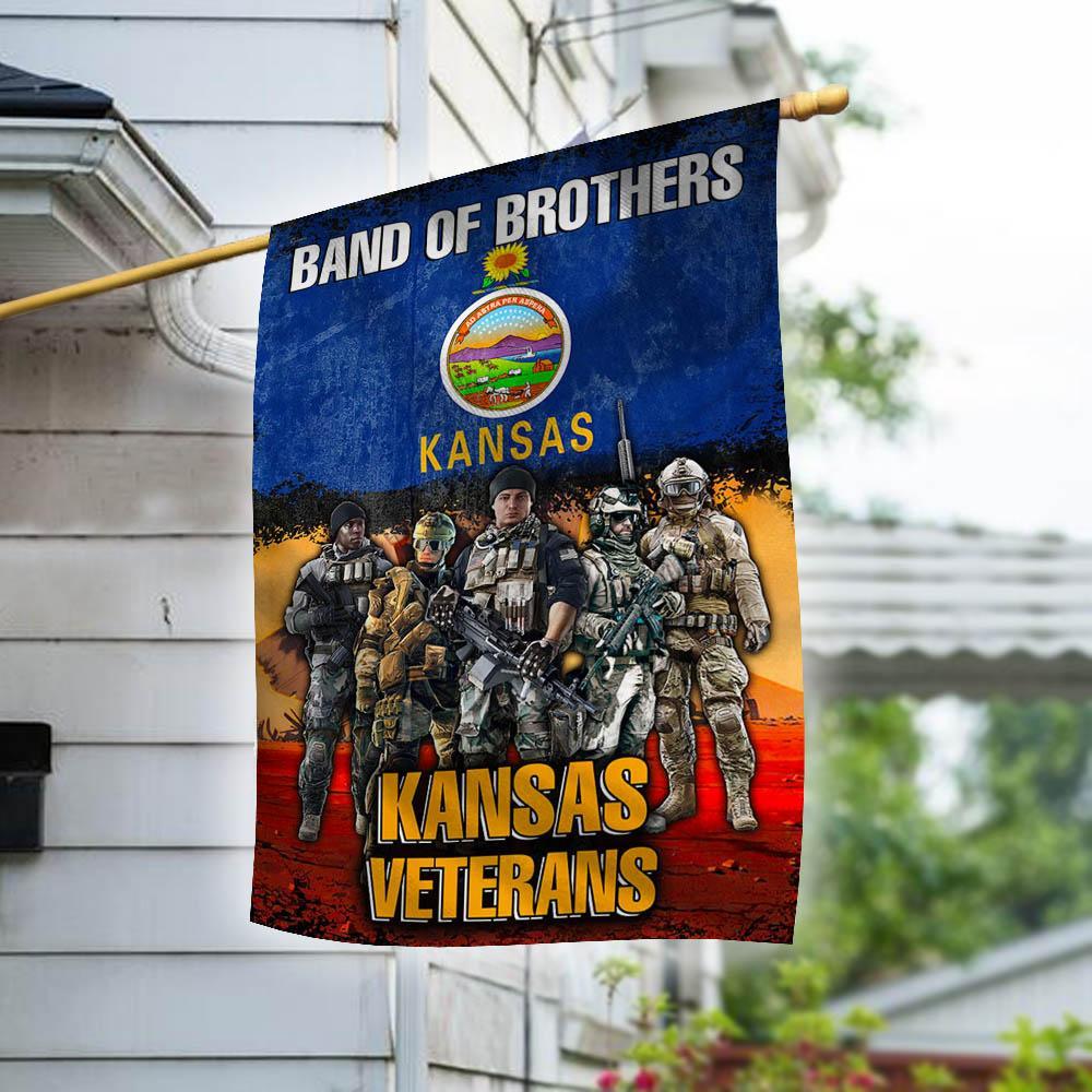 Band Of Brothers Kansas Veterans 3D Printed House Garden Flag