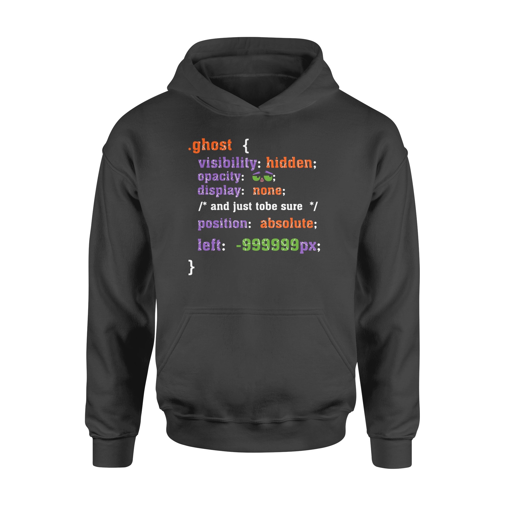 Funny Coding CSS Ghost Halloween By Programmer – Standard Hoodie