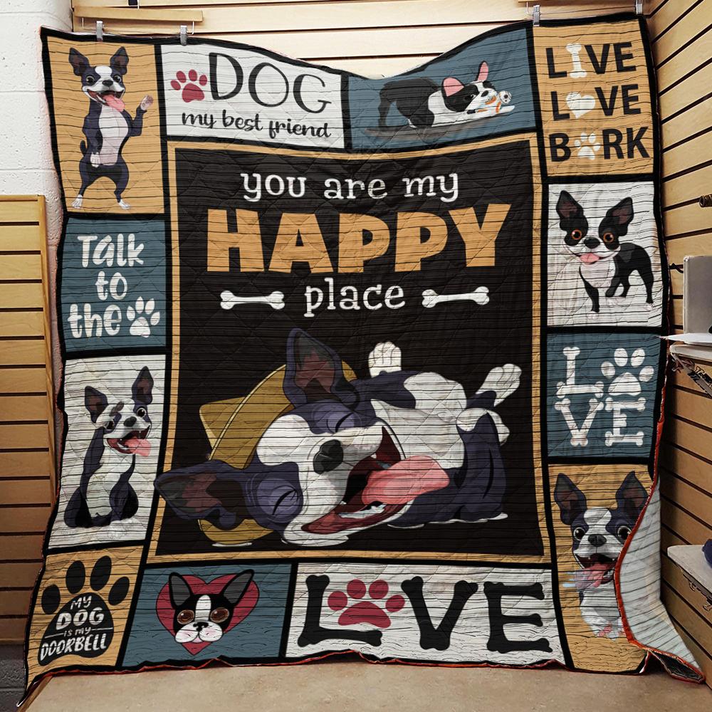 Boston Terrier Dog Quilt -Tt61-0808 ?C Quilt