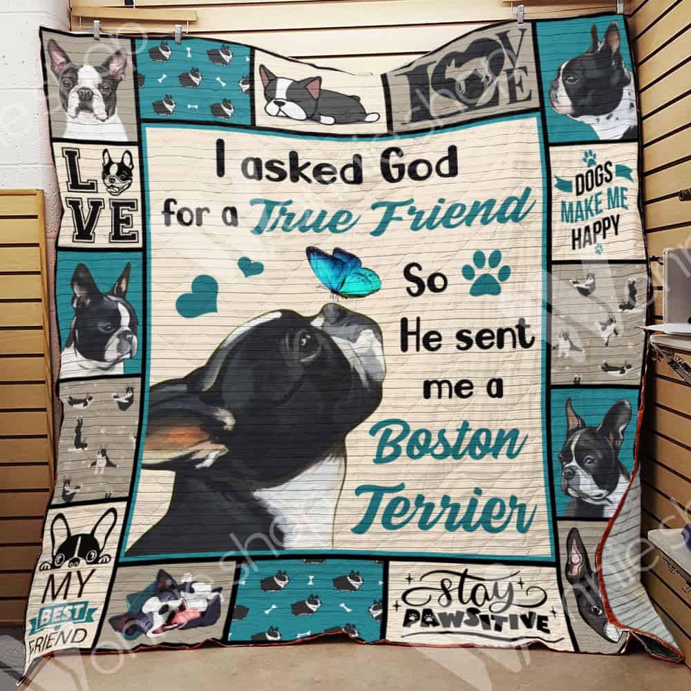 Cp0701 ?C Boston Terrier ?C Even Butterflies Love Me ?C Quilt