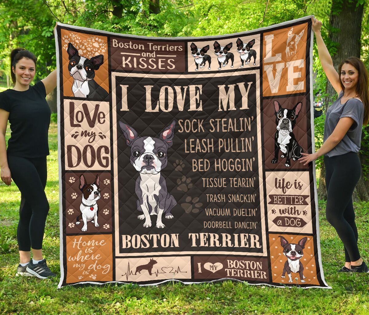 Boston Terrier Quilt Bel