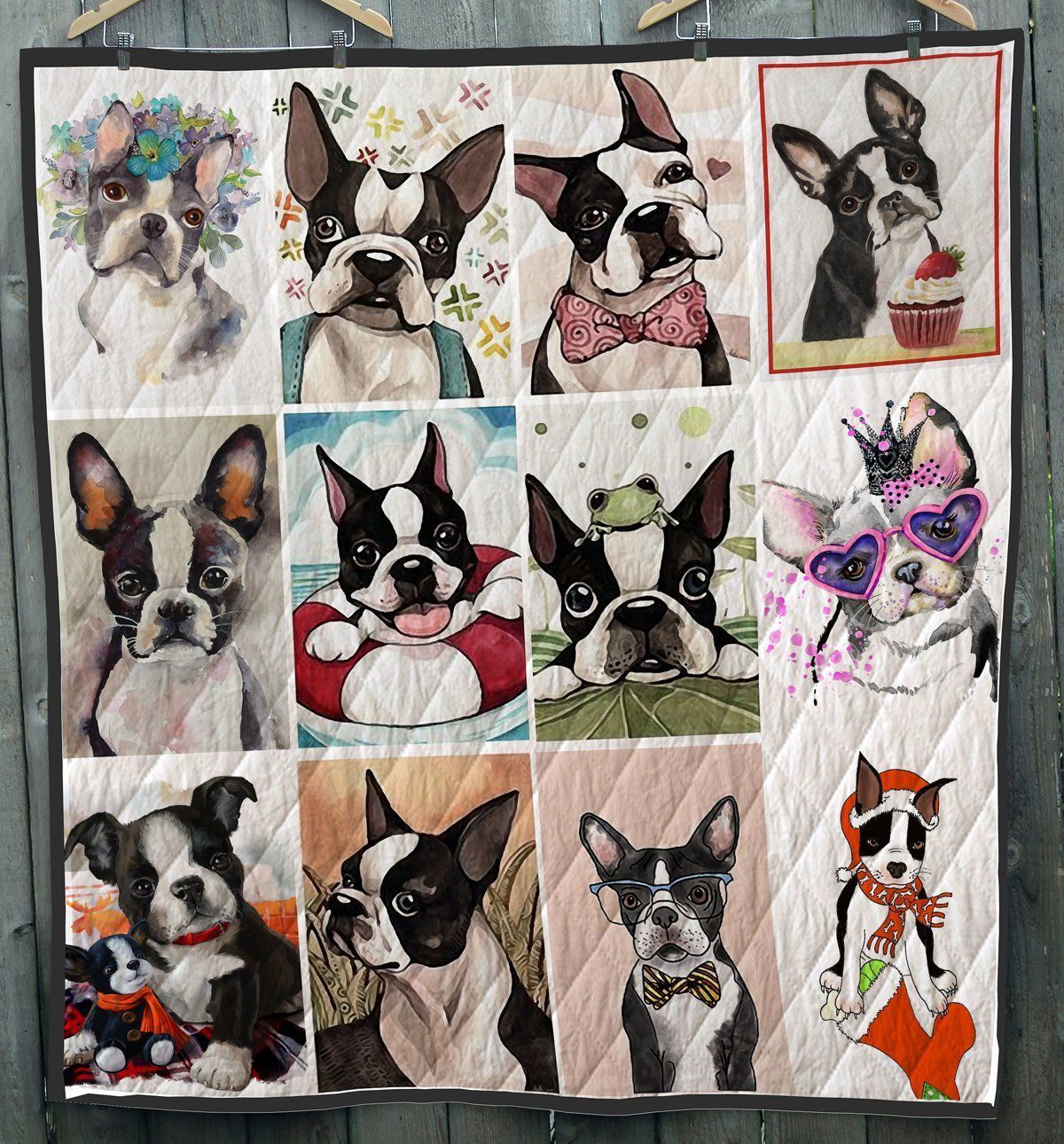 Boston Terrier Quilt Lcx