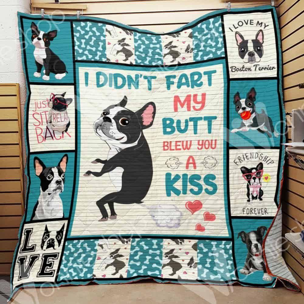 Boston Terrier Dog Quilt Pok