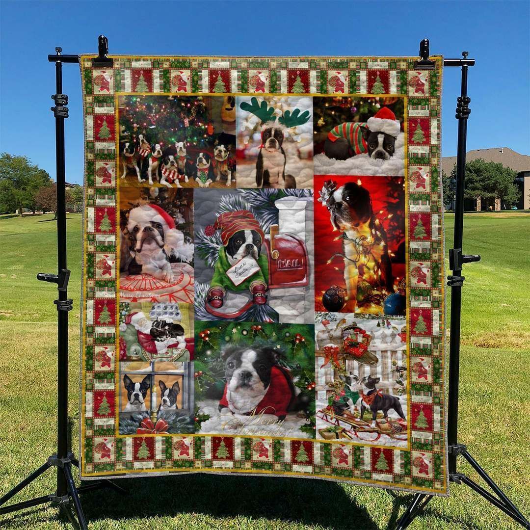 Boston Terriers Dog Hur Quilt Camlift