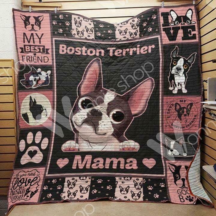 Boston Terrier Hur Quilt Camling