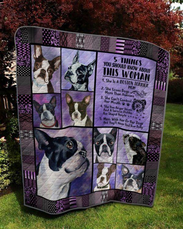 Boston Terrier Hur Quilt Camliqm