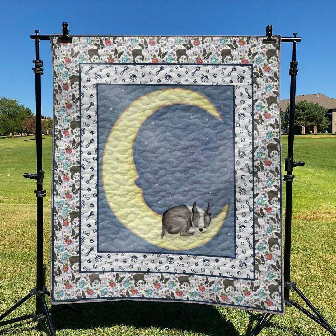 Dog Boston Terrier Hur Quilt Camlibe