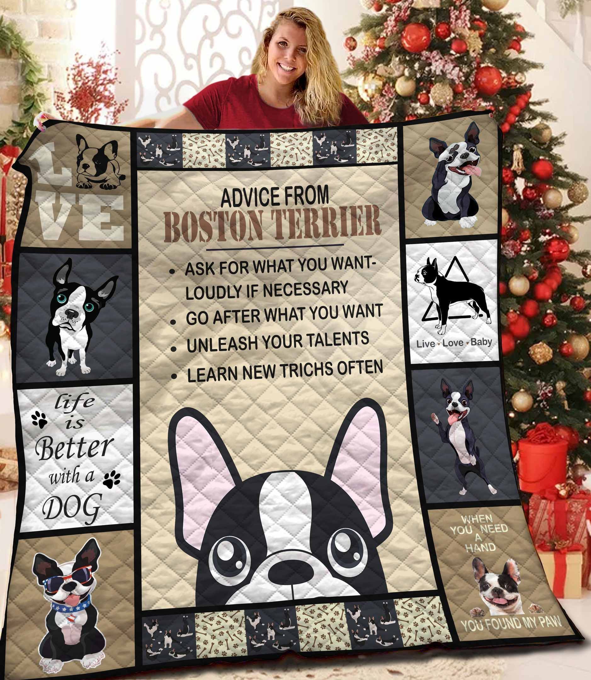 Boston Terrier Hur Quilt Camlinw