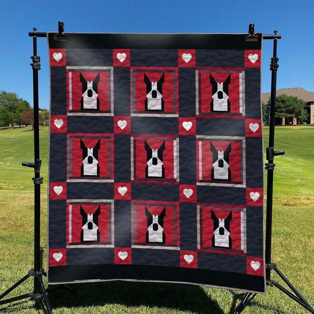 Dog Boston Terrier Hur Quilt Camlixx