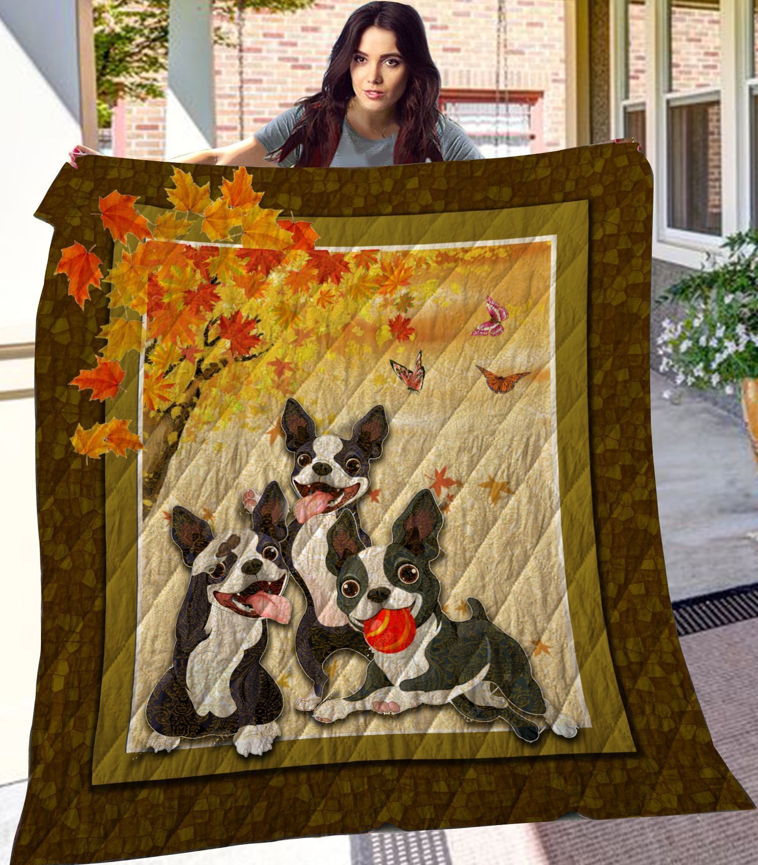 Boston Terrier Quilt Ciakj