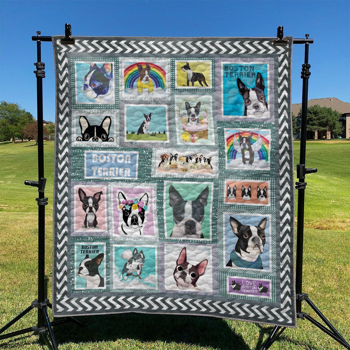 Boston Terrier Quilt Cuobn