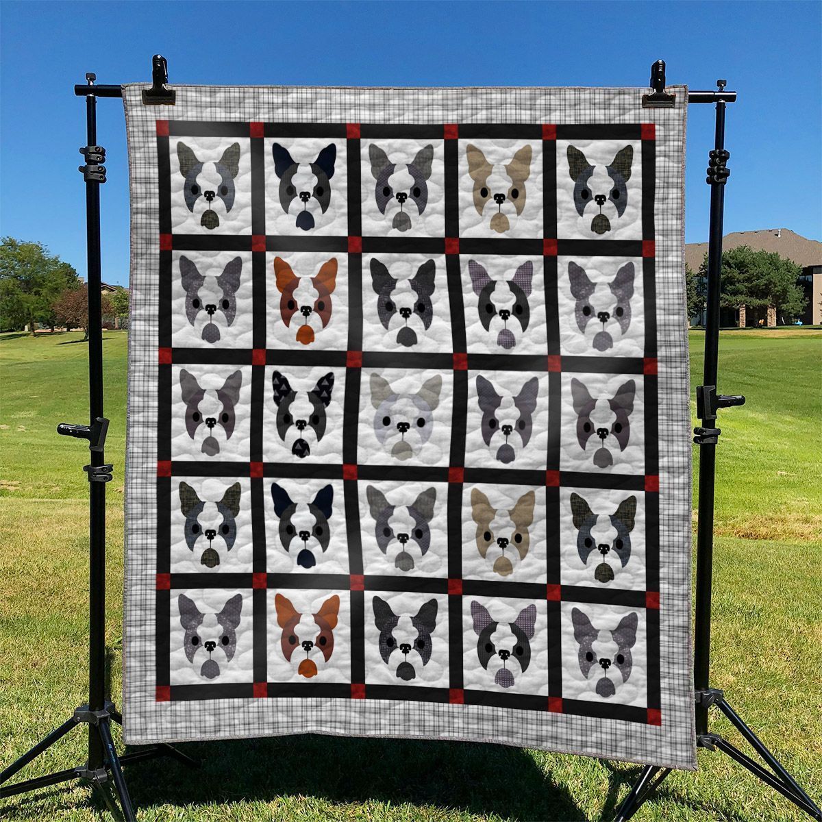 Boston Terrier Quilt Tumjh