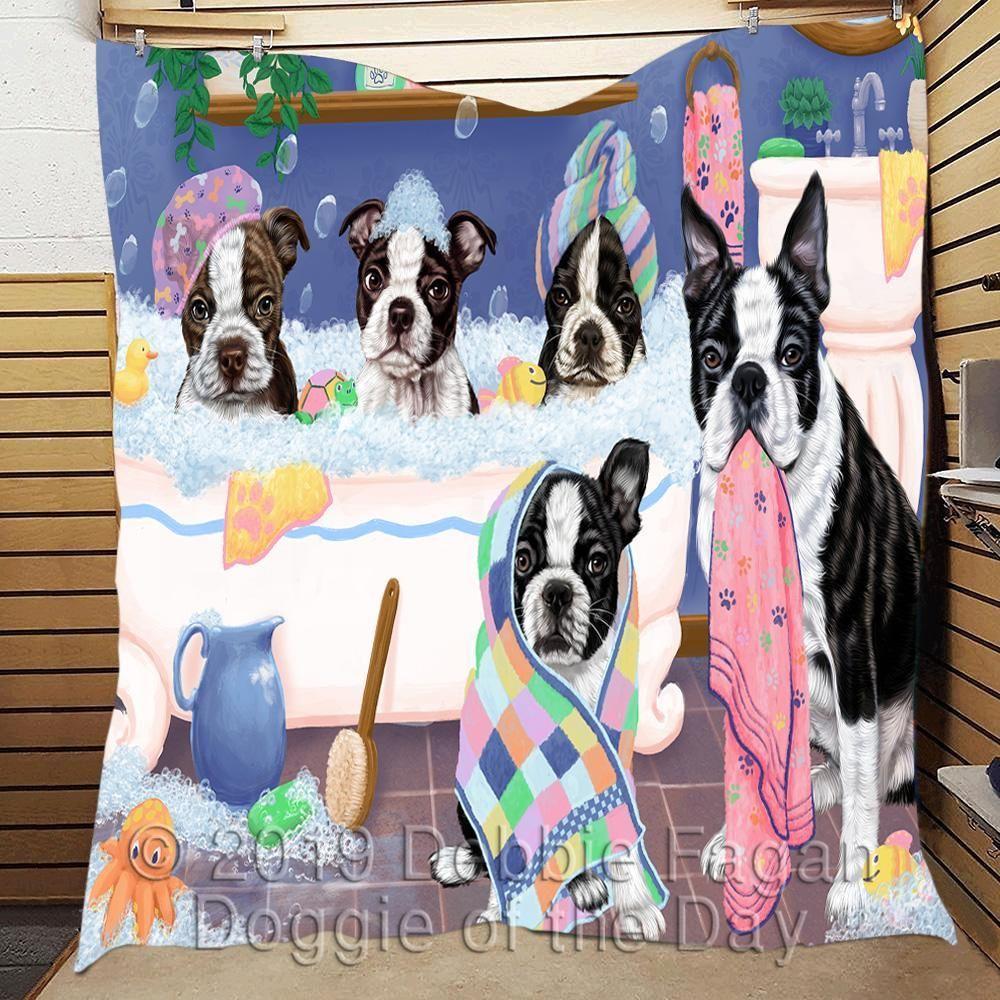 Boston Terrier Bubble Bath All Quilt Cihvi