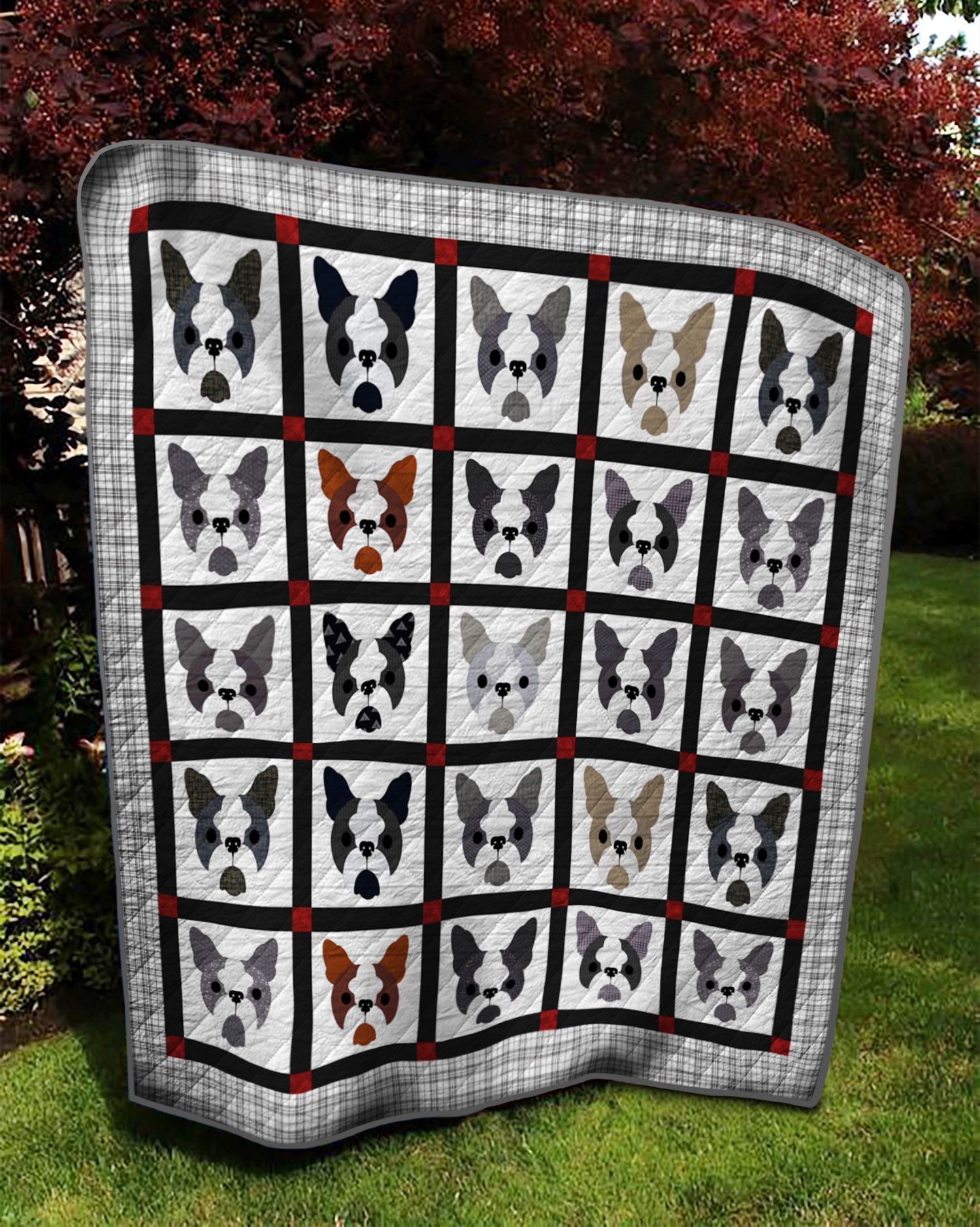 Boston Terrier Quilt Cisak