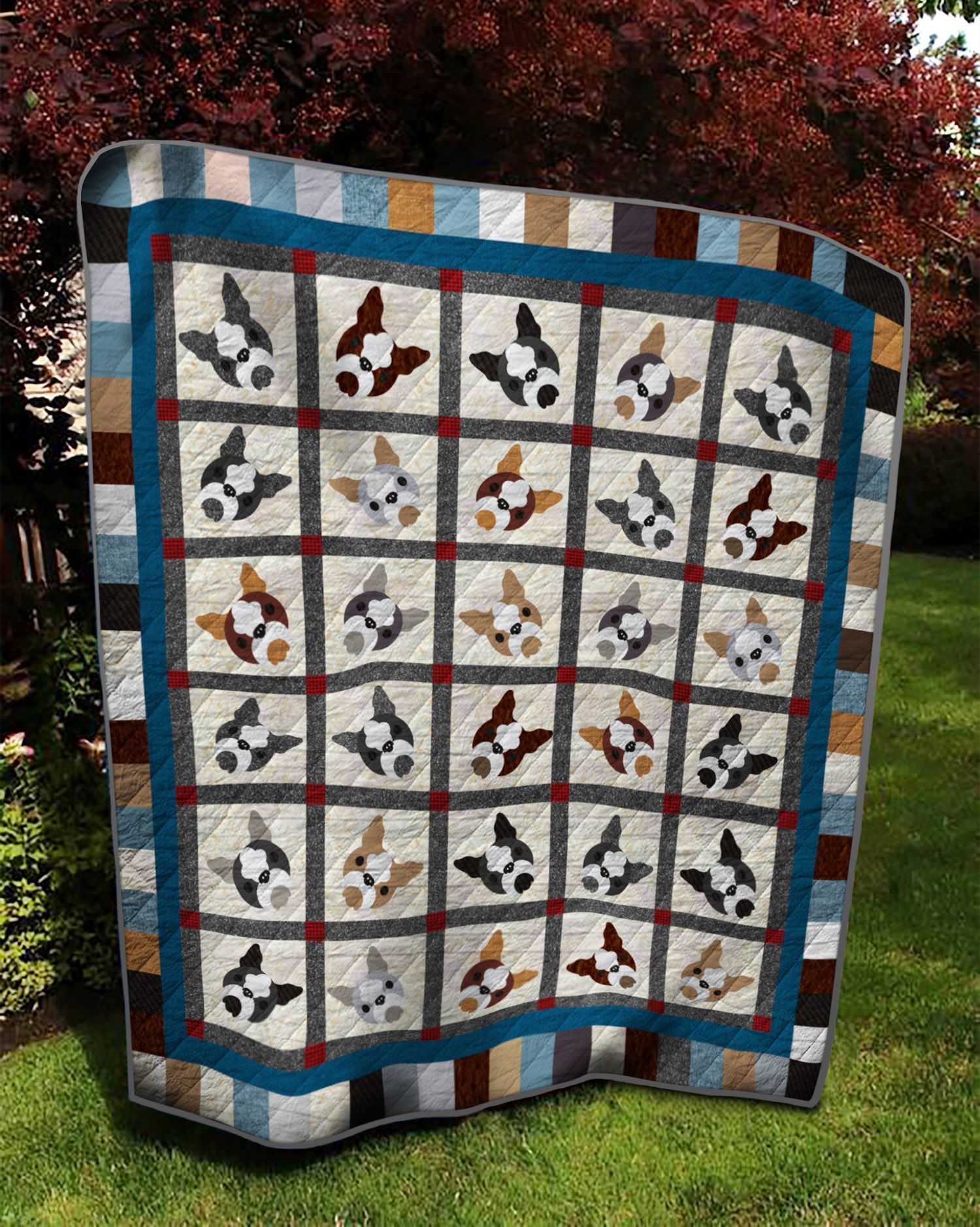 Boston Terrier Quilt Cisrk