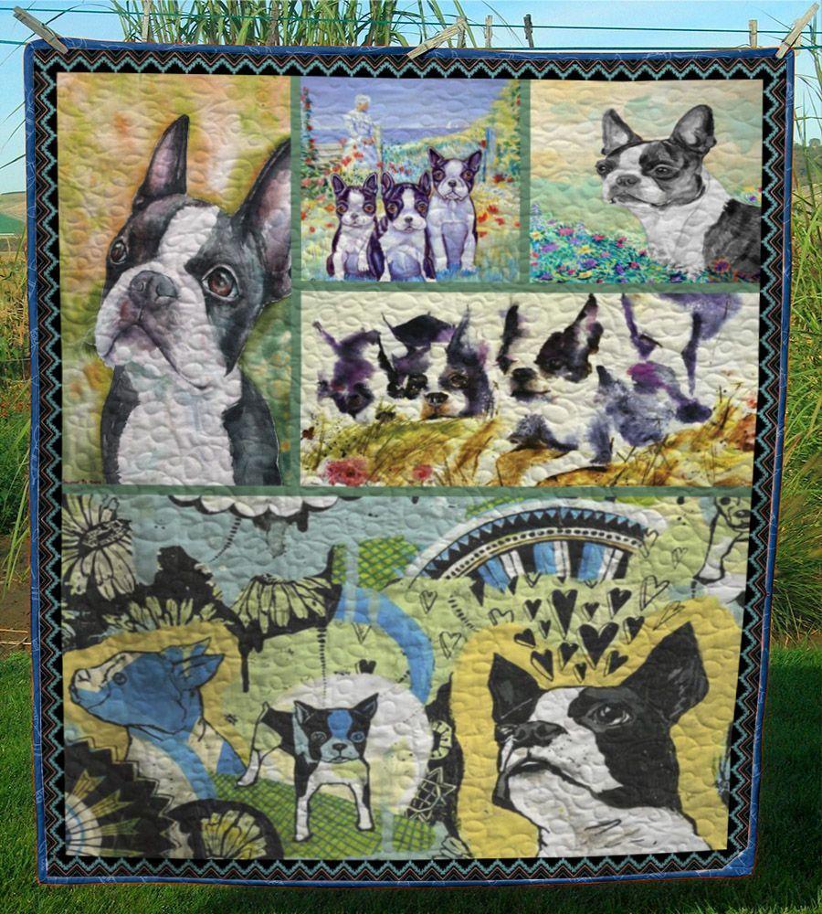 Boston Terrier Quilt Tucgu