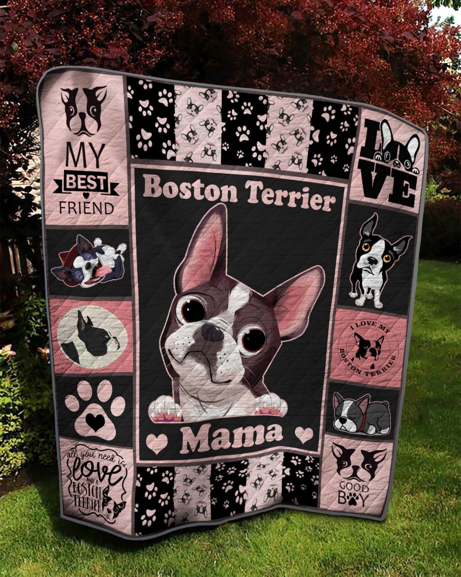 Boston Terrier Quilt Cifjb