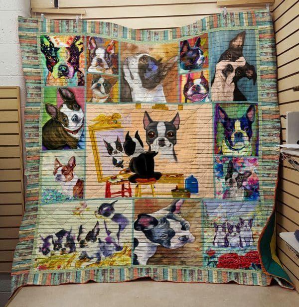 Boston Terrier Quilt Tufsa