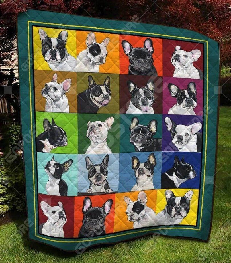 Boston Terrier Quilt Cuoik