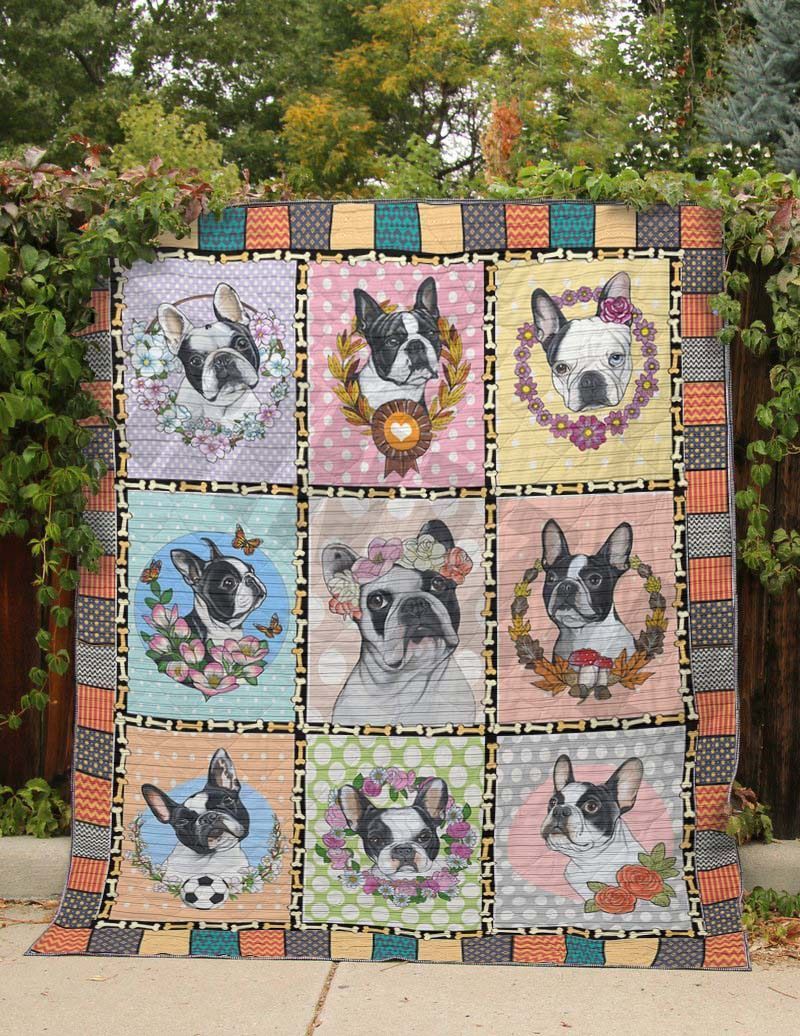 Boston Terrier Quilt Cuwfh