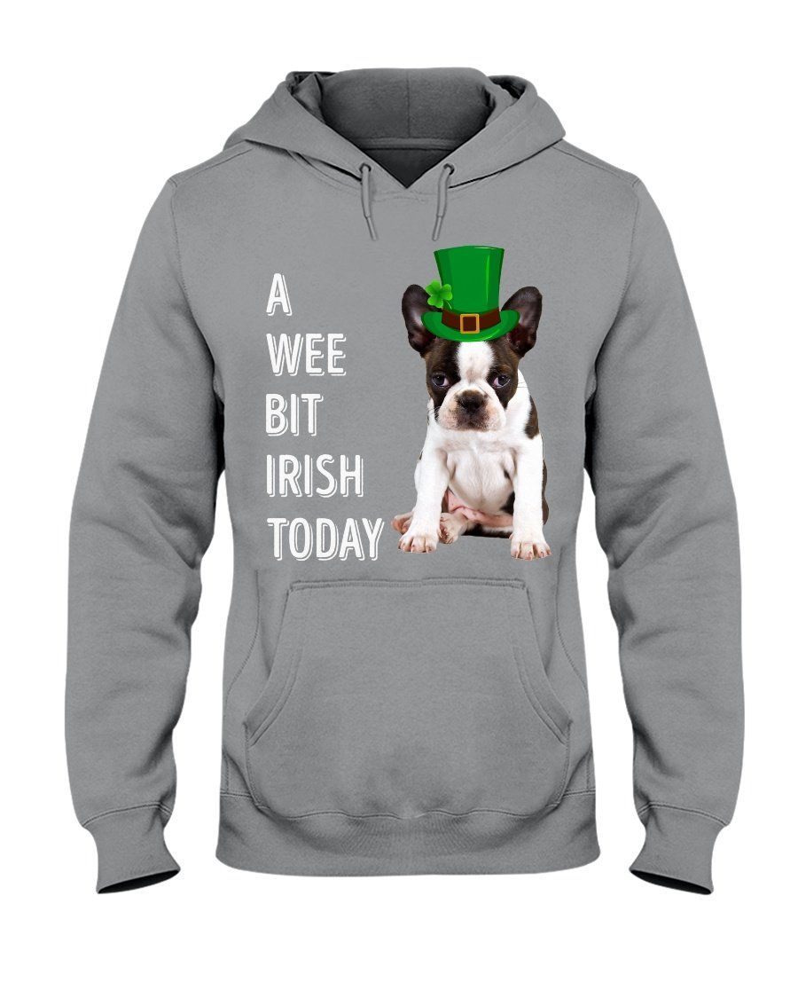 Boston Terrier Dog Irish Today Green St. Patrick’s Day Printed Hoodie