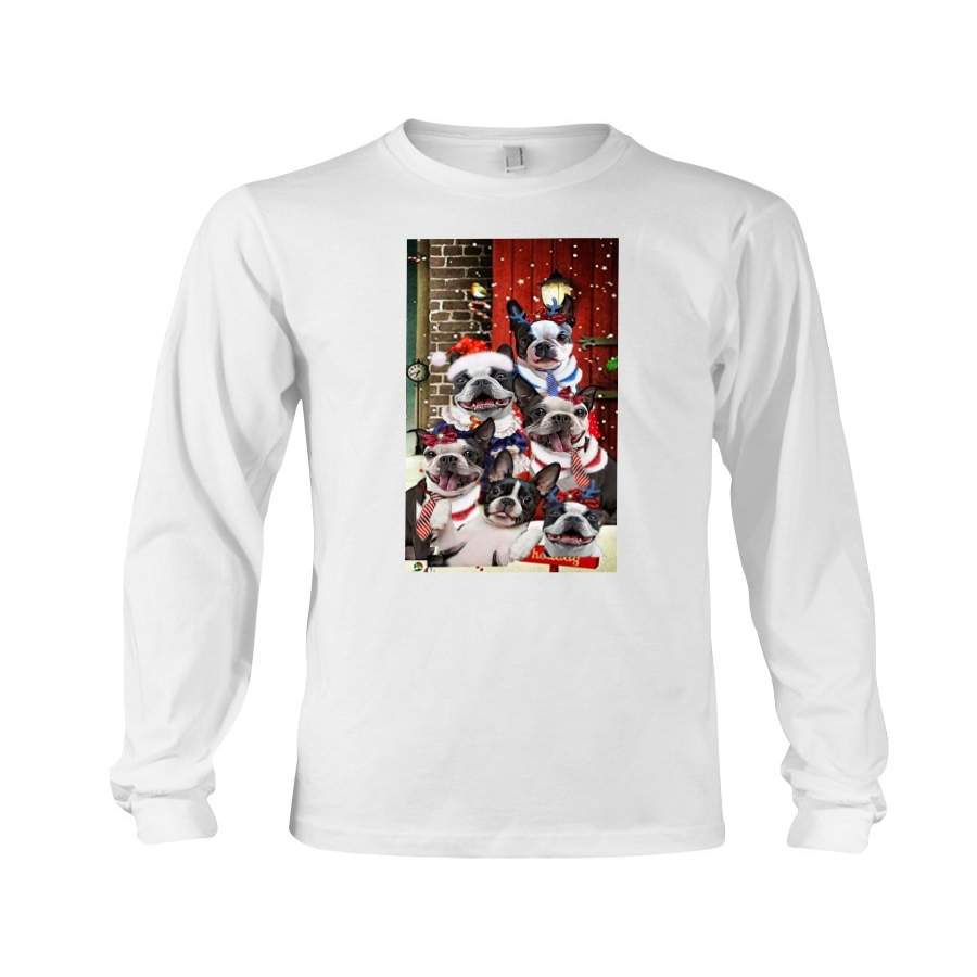 Funny Boston Terrier Hello Christmas Gift For Dog Lovers Unisex Long Sleeve