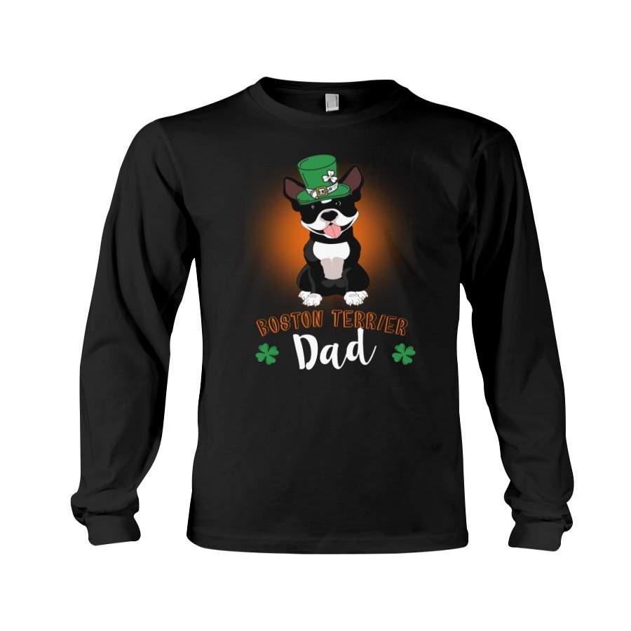 Boston Terrier Dad St. Patrick Unisex Long Sleeve