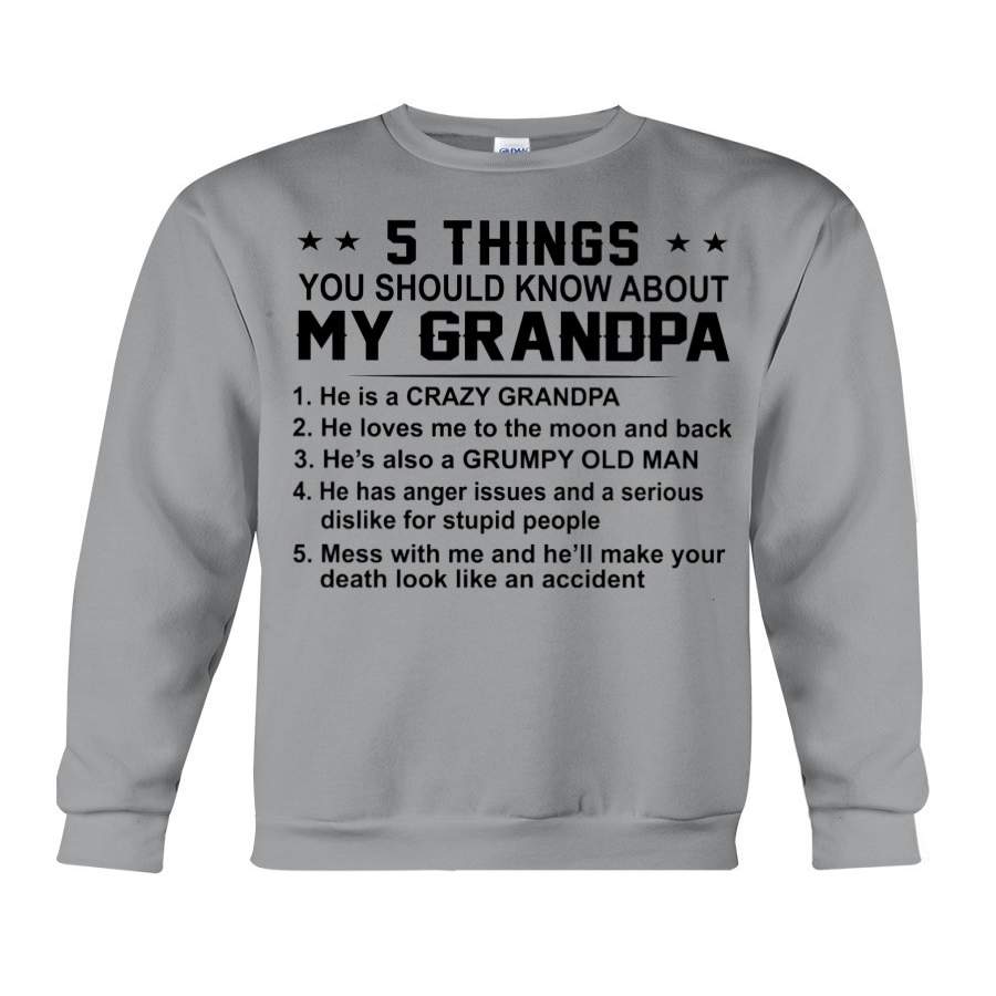 Five Things About My Grumpy Old Man Sweatshirt